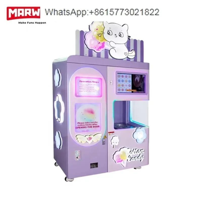 Automatic Marshmallow Vending   Floss Vending  Commercial Equipment Marshmallow Machine