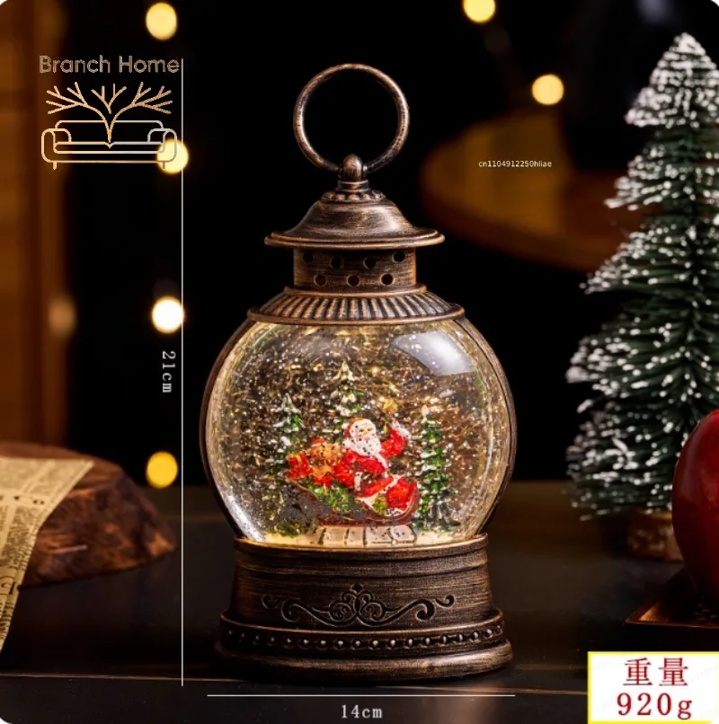 Santa Claus music snow ornament creative gift scene arrangement