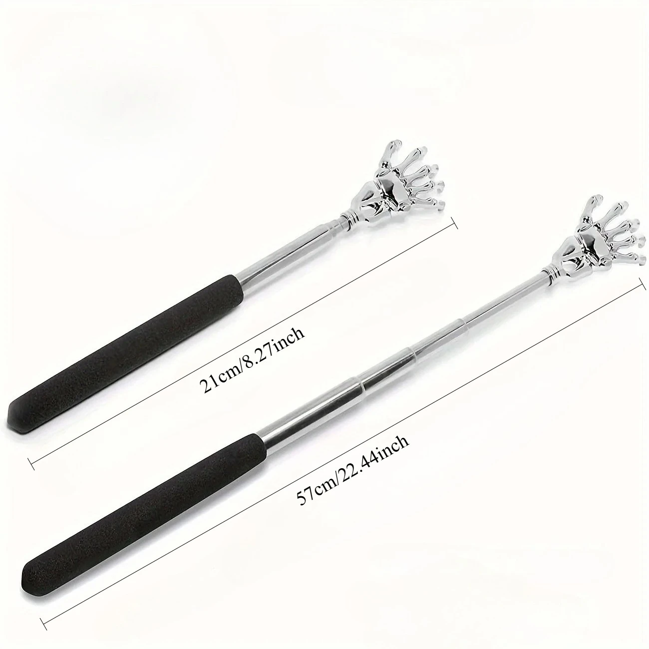 Stainless Steel Portable Extendable Back Scratcher Telescoping Back Massager for Humans And Pets Relief