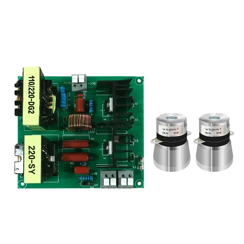 110V 40KHz 100W Ultrasonic Cleaner PCB Driver Board Circuit Kit with Transducer - Perfect for Car Washers and Washing Machines