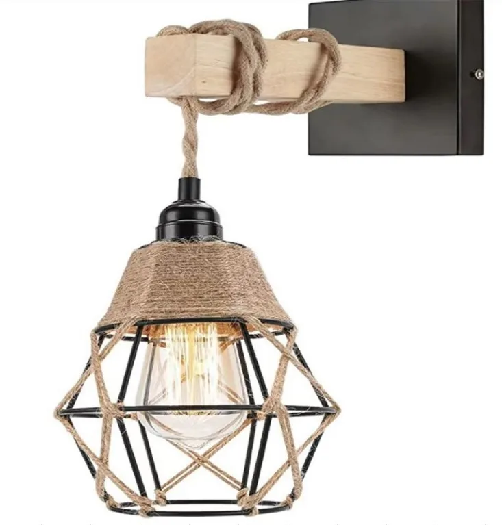 الفن استوديو سجل الخشب جدار تركيبات الإضاءة السرير الرجعية الصلب الجدار الخفيفة لشريط لوفت الممر الإبداعية فناء وحدة إضاءة LED جداريّة مصباح #6