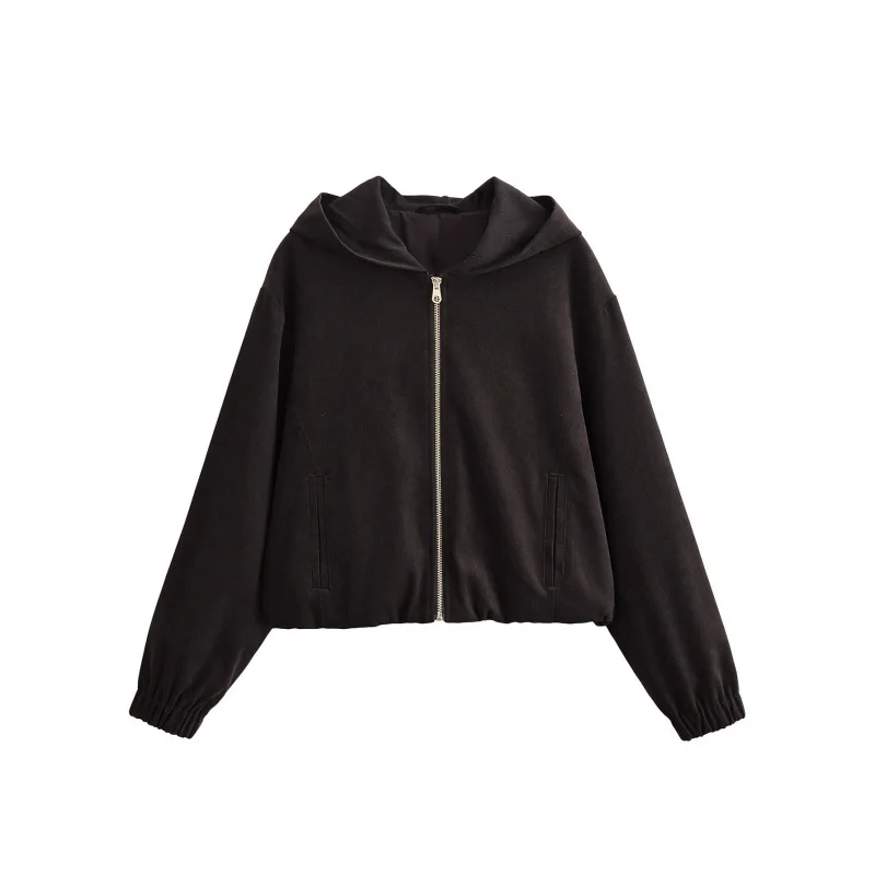 

Новый европейский и американский женский модный бомбер с капюшоном в уличном стиле