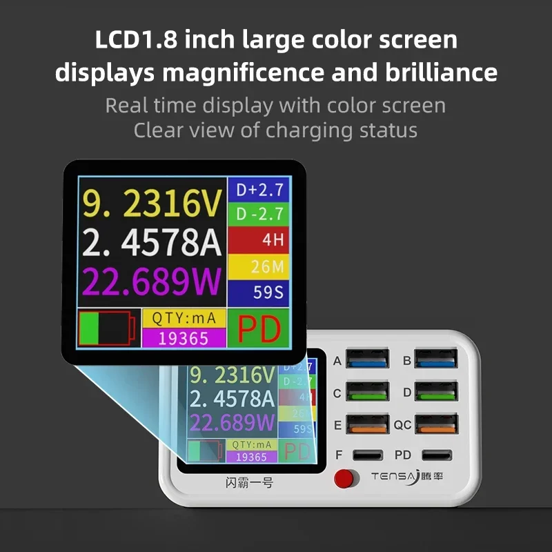 Imagem -02 - Shanba No.1 15w Carga Rápida Inteligente sem Fio Qc3.0 Porta Usb Carregador Dock Display Lcd Ferramenta de Reparo de Carregamento de Telefone Móvel