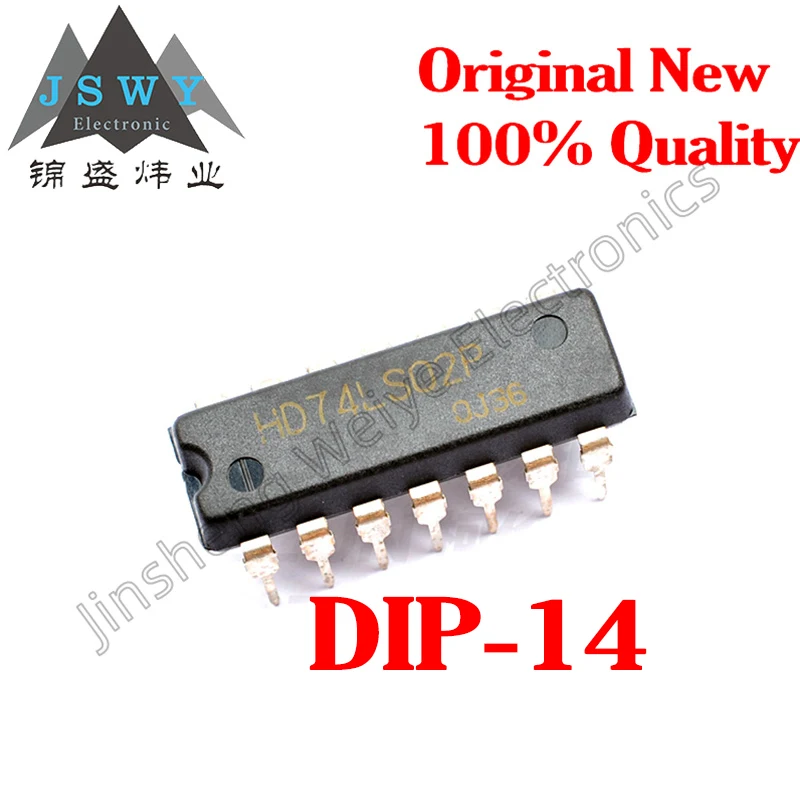 1~50PCS 74LS02 HD74LS02P SN74LS02N Quad 2-Input Positive or Non-Positive Gate Direct Plug DIP14 Brand New Good Quality