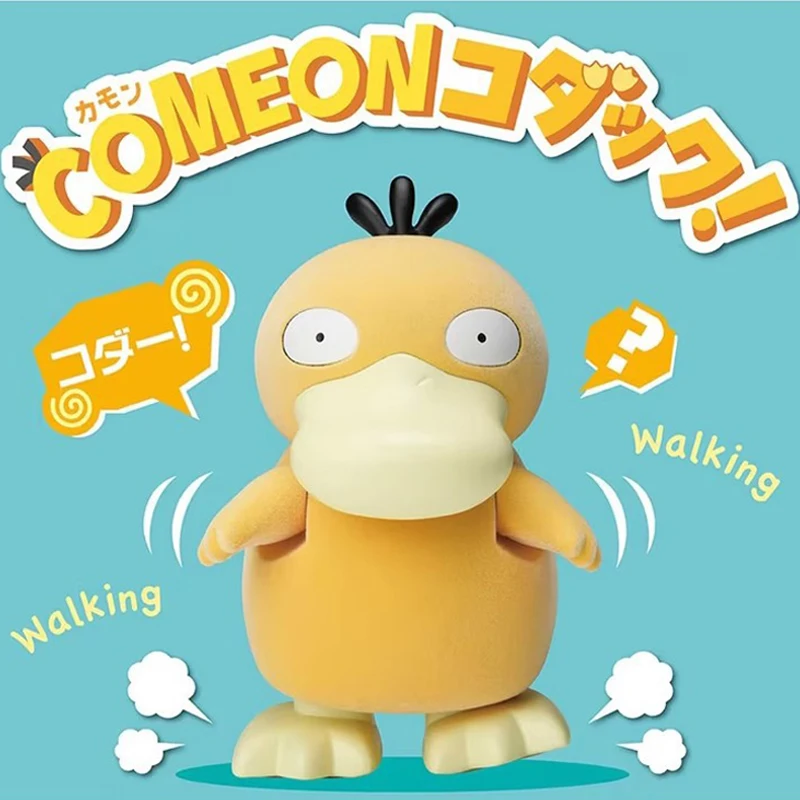 Takara Tomy Pokemon Figure COME ON! Psyduck Walking Doll Psyduck Walks by Your Call PVC Toy for Kids Pokemon Fans