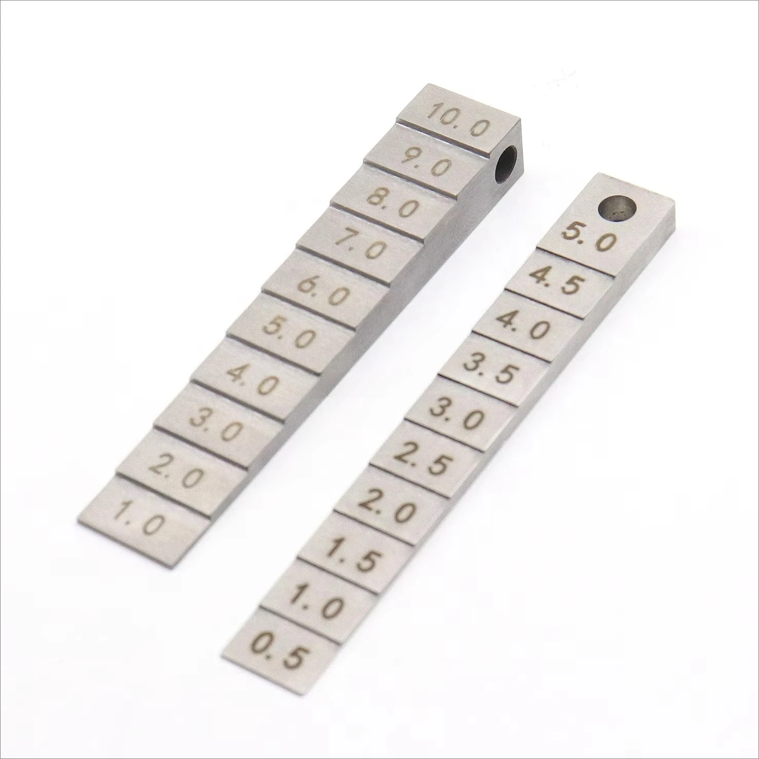10 grade steel step feeler gauge 0.5-5mm precision thickness gauge 1-10mm step feeler gauge