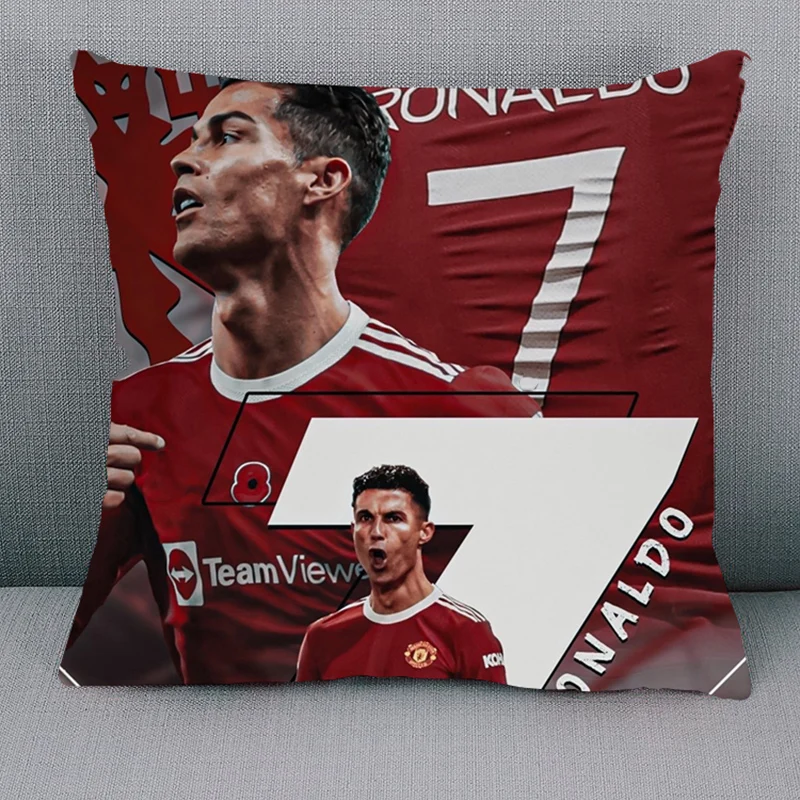 Cristiano Ronaldo Square Pillow Portugal Star Surrounding CR7 Same Style Pillow Bedhead Cushion Sofa Cushion Double-sided Print