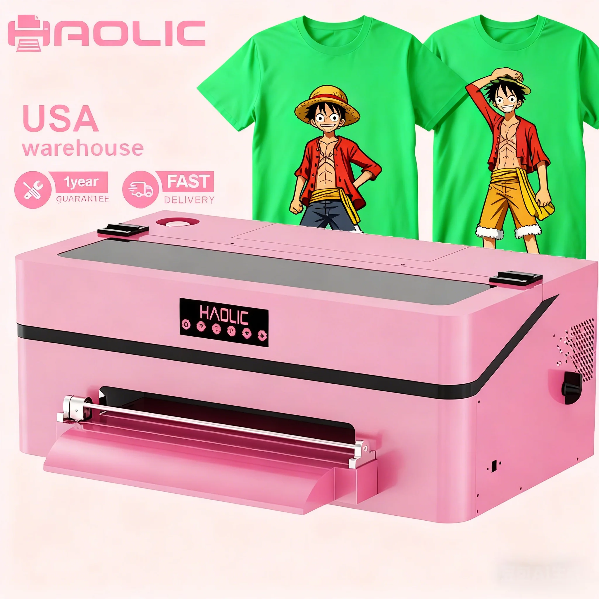 Premium A3 XP600 DTF Printer Pink Edition Heat Transfer Printer For Clothing Startups Tshirt Printing Printer