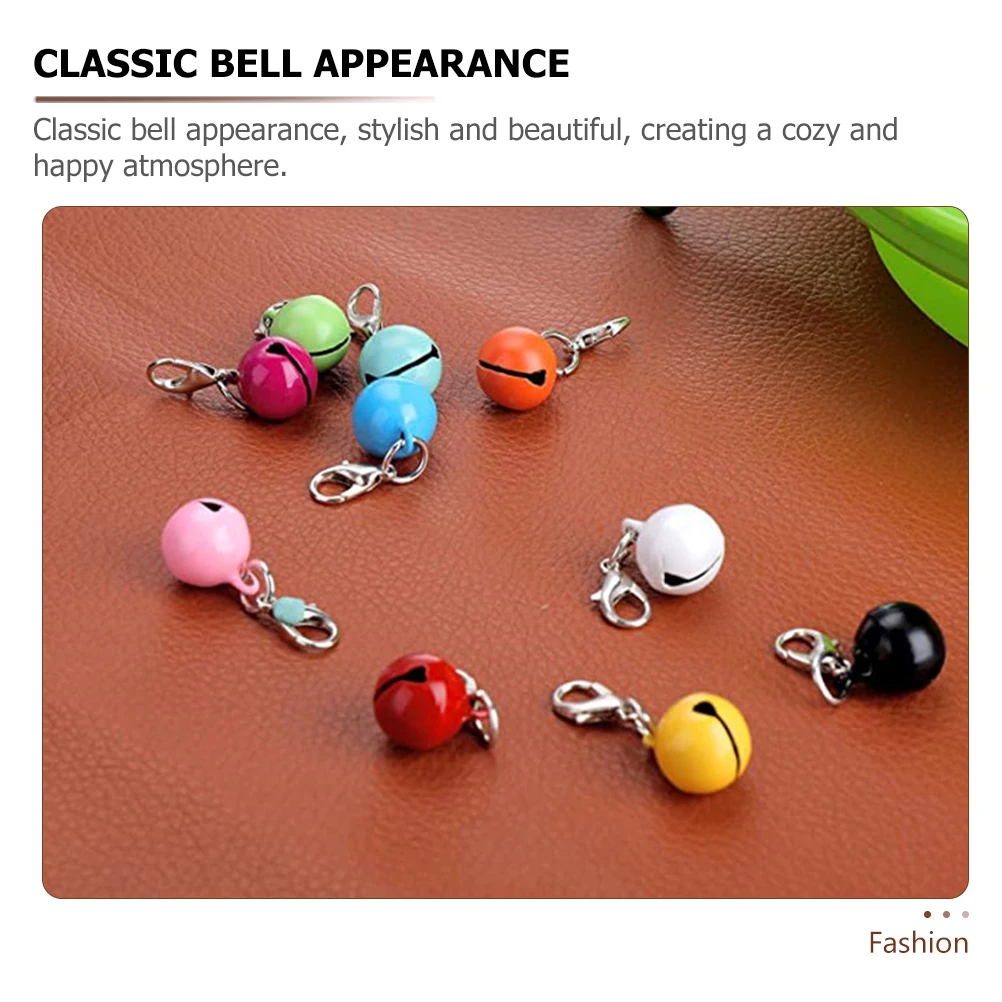

10pcs Pet Collar Accessories Bright Color Metal Bells for Dog Cat Multifunction Hanging Stylish Holiday Small Crafted Decorative