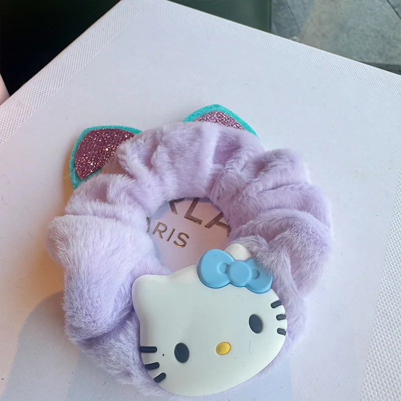 มินิโซ ตุ๊กตาผมการ์ตูนผูกผมหางม้าสูง เชือกผม ห่วงผมลำไส้ใหญ่ หูแมว สาวสวยหัวใจ