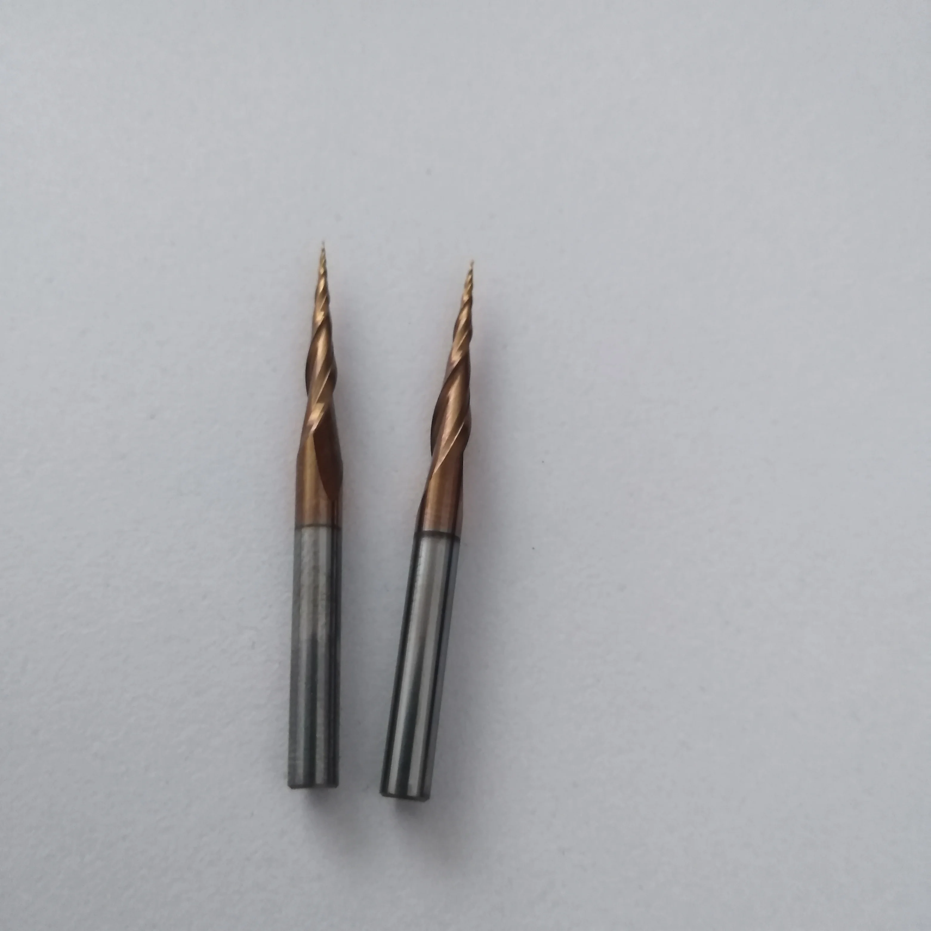 ZYYG grabado D0.1 * 15mm * 3.175D * 38 * 1F * HRC55 vástago V forma tallado Bits carburo CNC Router Bit con punta 0,1mm fresa de madera