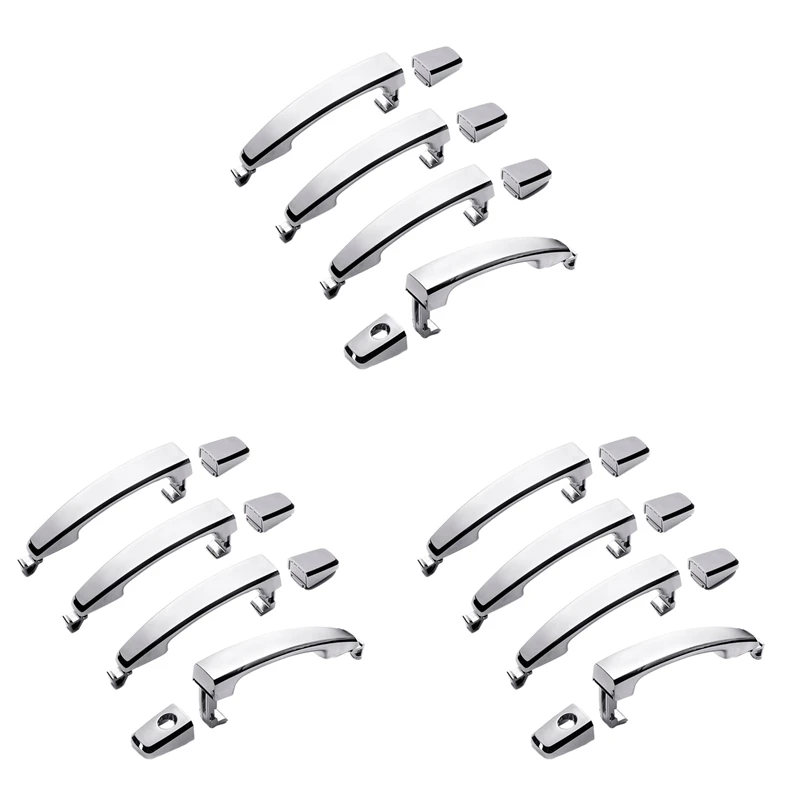 12Pcs Chrome ABS Door Outer Handle Covers For Chevrolet Captiva Sport/Aveo/Saturn Vue 96468254 96468266 96468266