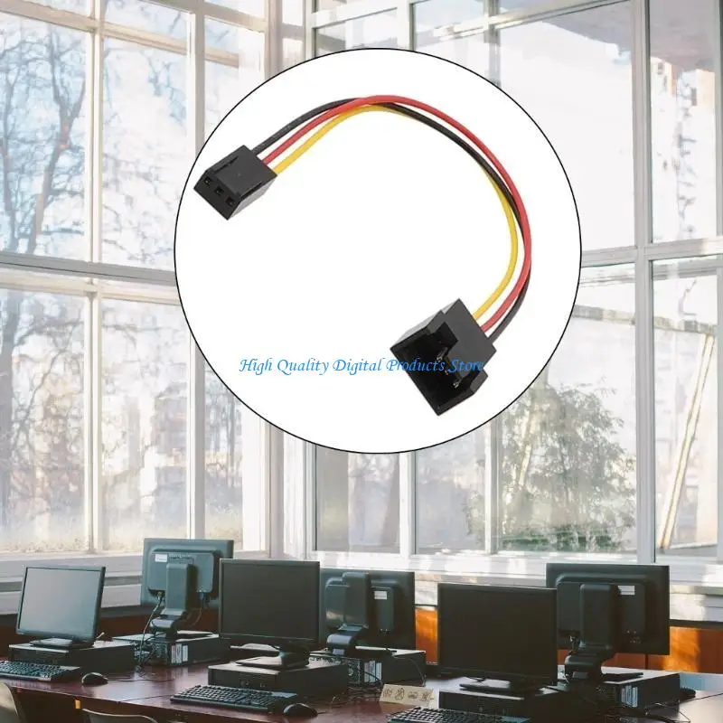 U2JE 15cmファンケーブルアダプタースモール3ピンから4pinコンバーター用コンピューターファンコネクタ