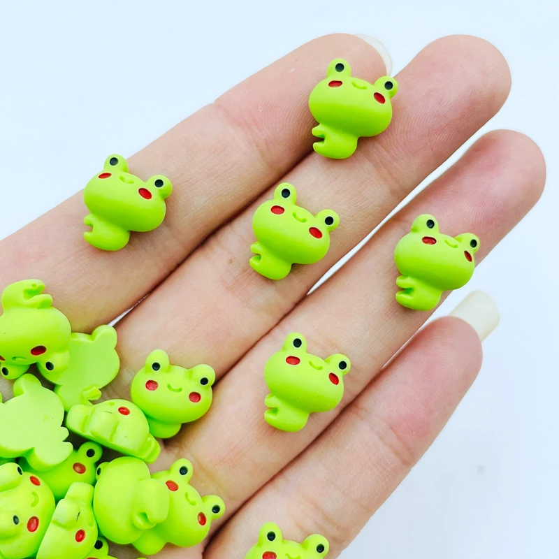 20 Pcs New Cute Mini Kawaii Cartoon Frog Flat Back Resin Cabochons Scrapbook Diy Party Hairpin Accessories Craft K05