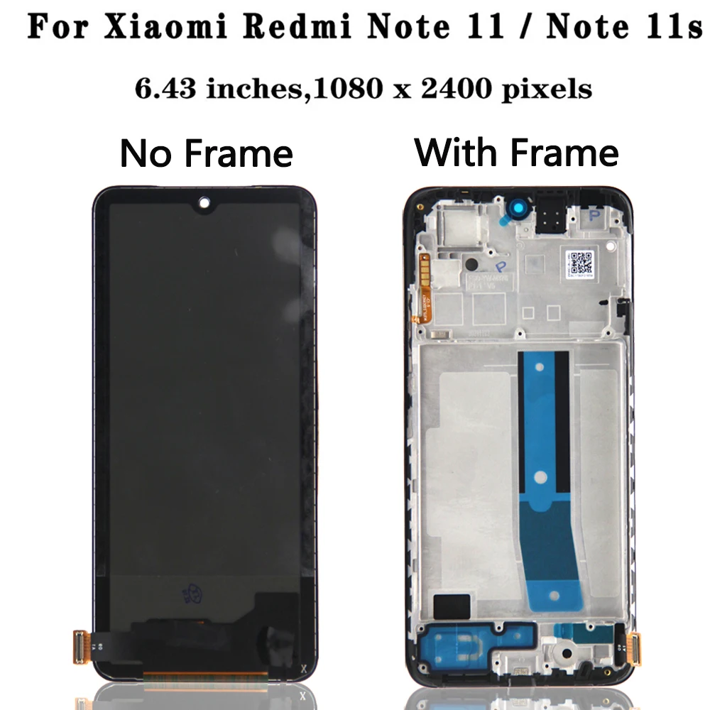 6.43 \'\'AMOLED Display Für Xiaomi Redmi Hinweis 11 LCD Display Touchscreen Digitizer Montage Für Redmi Hinweis 11S LCD Display