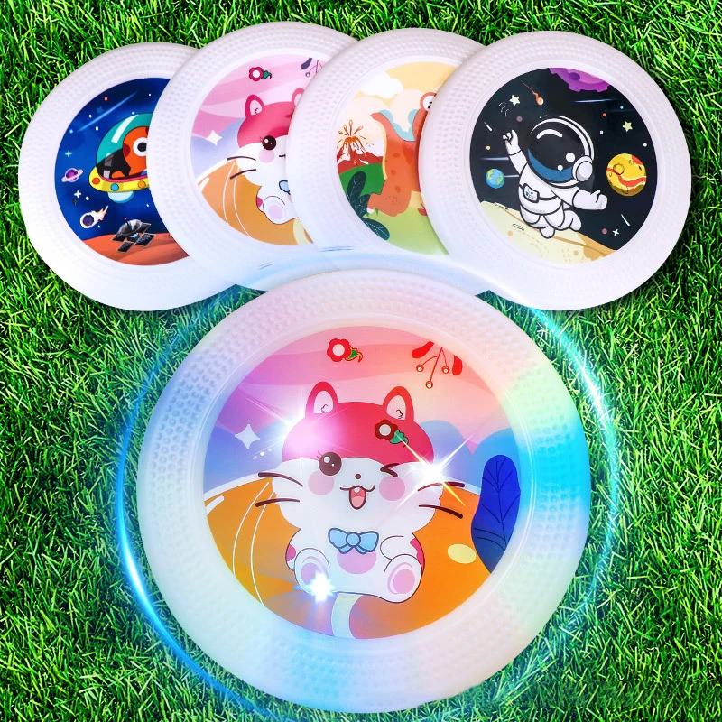 في الهواء الطلق Led الصحن الطائر الأطفال موضة لعبة من السيليكون UFO التدريب الوالدين والطفل لعبة لعبة تفاعلية كلب طائر الصحن