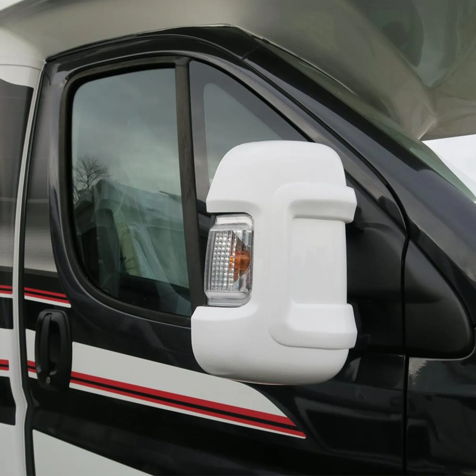 2 Stuks Achteruitkijkspiegel Cover Voor Fiat Ducato Fit Voor Peugeot Boxer Fit Voor Citroen Relais Lange Arm Achteruitkijkspiegel cover Auto Onderdelen - afbeelding 1