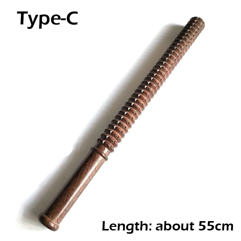 55CM Sandalwood Fitness Massage Stick, EDC Portable Tool Outdoor Safety Supplies