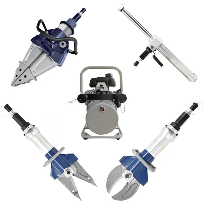 

5-Piece set of dismantling tools, shearing device, expander, shearing and expanding top, fire rescue emergency tools, motor pump