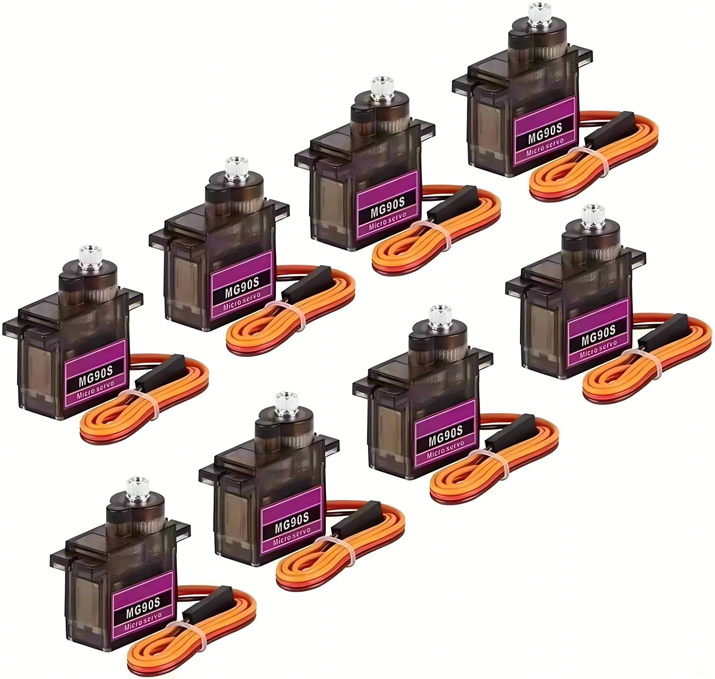 MG90S Servo All Metal Gear 9g SG90 Upgraded Version for Helicopter Plane Boat Car MG90 9G Trex 450 RC Robot 1-50 Pcs