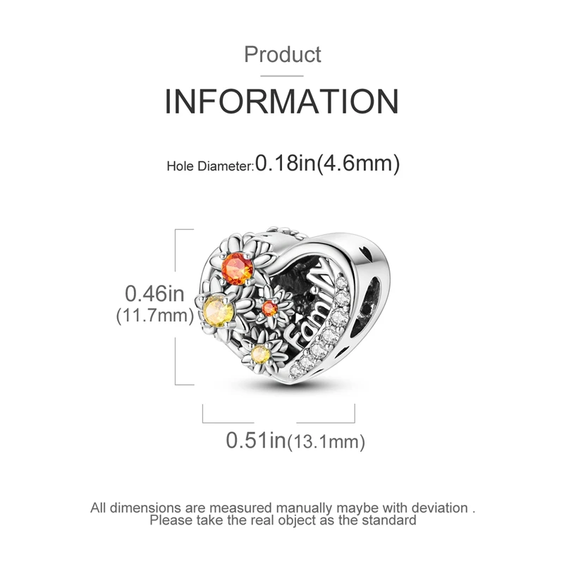 Charms aus 925er-Sterlingsilber, glückliche Familie, Perle, Zirkonium, Familie, Liebe, baumelnd, passend für Original-Armband, Damen, Schmuck, Geschenk – Detail 10