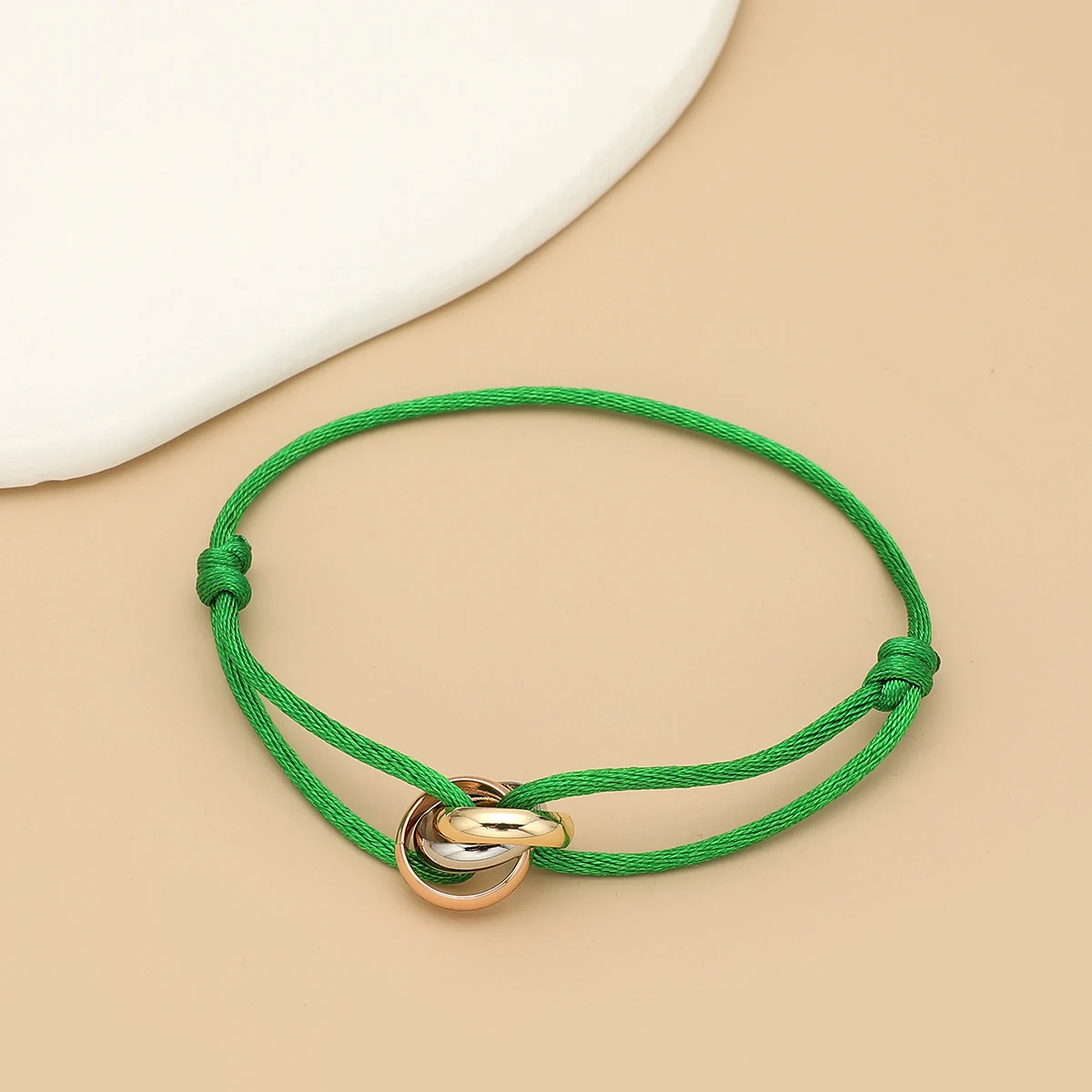 Schlichtes, modisches Unisex-Armband, 3, Metall, runder Kreis, Zubehör, verstellbares Herren-Seil-Armband für Frauen, Schmuck, Geschenke