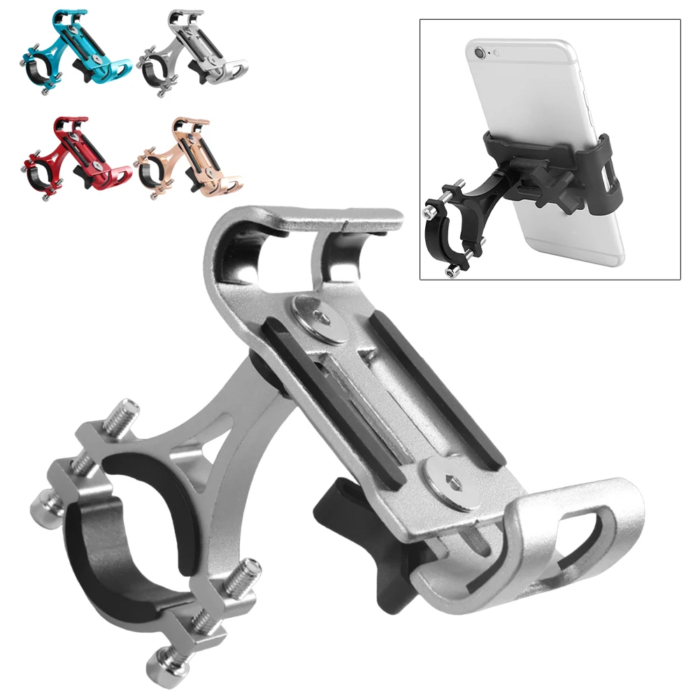 Metal Bike Phone Holder Bicycle MTB Motorcycle Handlebar Anti-slip Holder Stand Mount Phone Bracket For Cell Phone