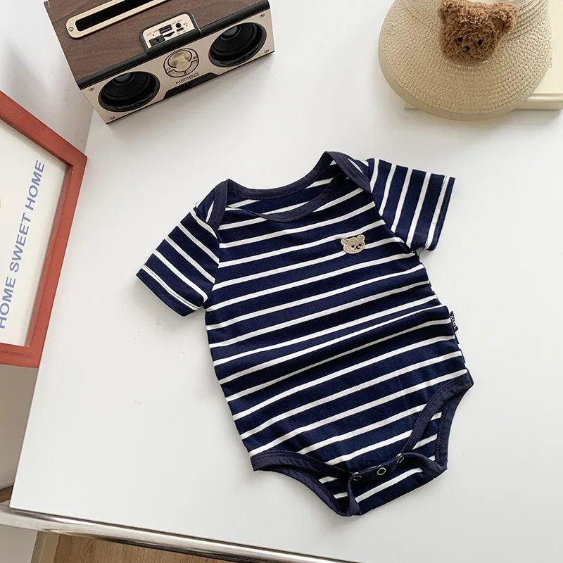 Newborn thin triangular fart ha clothes baby onesie boy baby summer cute super cute go out short sleeves