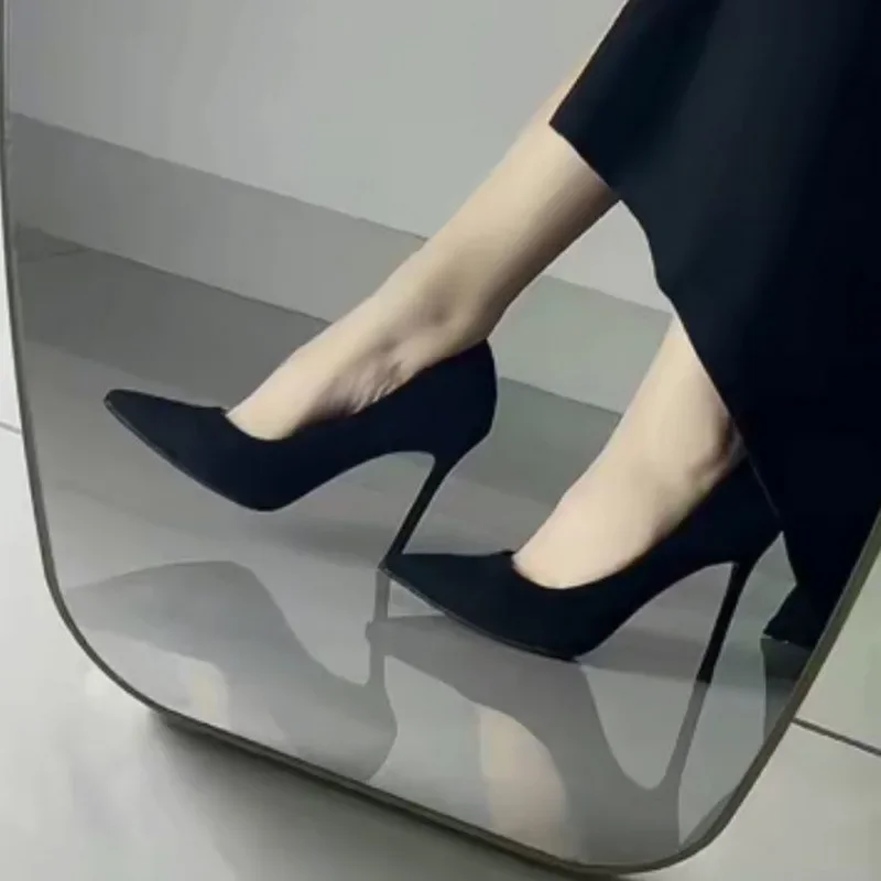 

Spring Summer New Shoes Women with French Slim Single Shoes Shallow Mouth Female Pointy High Heels