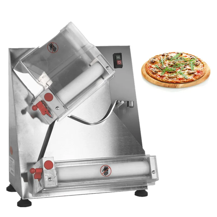 Ju 16 12 Inch Automatische Elektronische Pizzadeeg Roller Sheeter Pizza Deeg Sheeter Machine/Pizza Deeg Sheeter