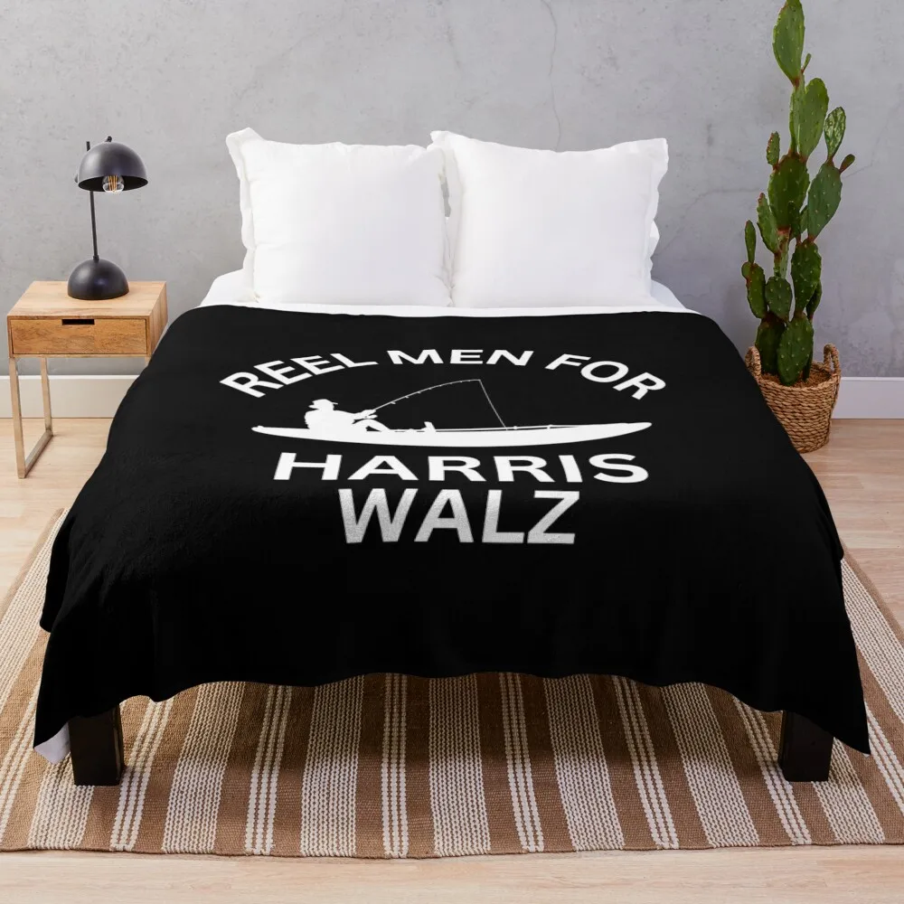 Reel Men For Harris Walz 2024 Throw Blanket Hair Luxury Luxury Brand Blankets