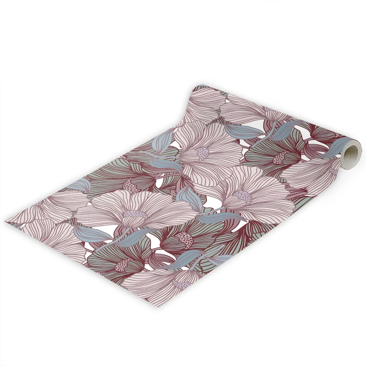 Floral Peel and Stick Wallpaper Vinyl Self Adhesive Lotus Seedpod Wallpaper Vinyl Film Waterproof Contact Paper