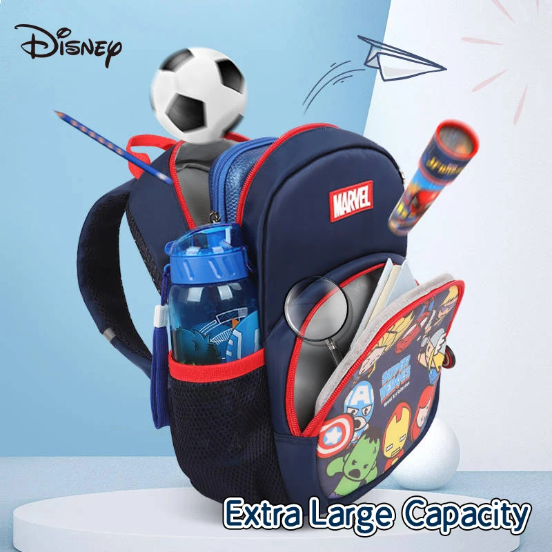 Disney Marvel Backpack  For Baby Boys Girls  Avengers Alliance Children Lovely Schoolbag Kindergarten Schoolbag Kids Gift