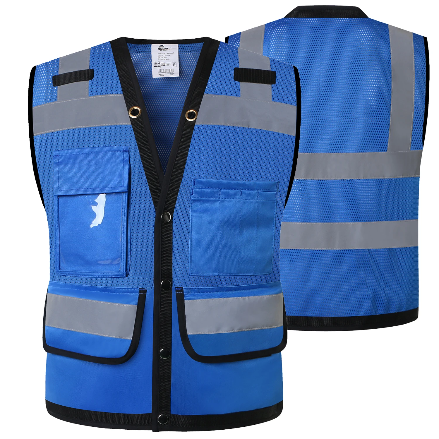 Hi Vis Safety Vest Reflective Surveryor Orange Mesh Safety vest Jacket High visibility work wear