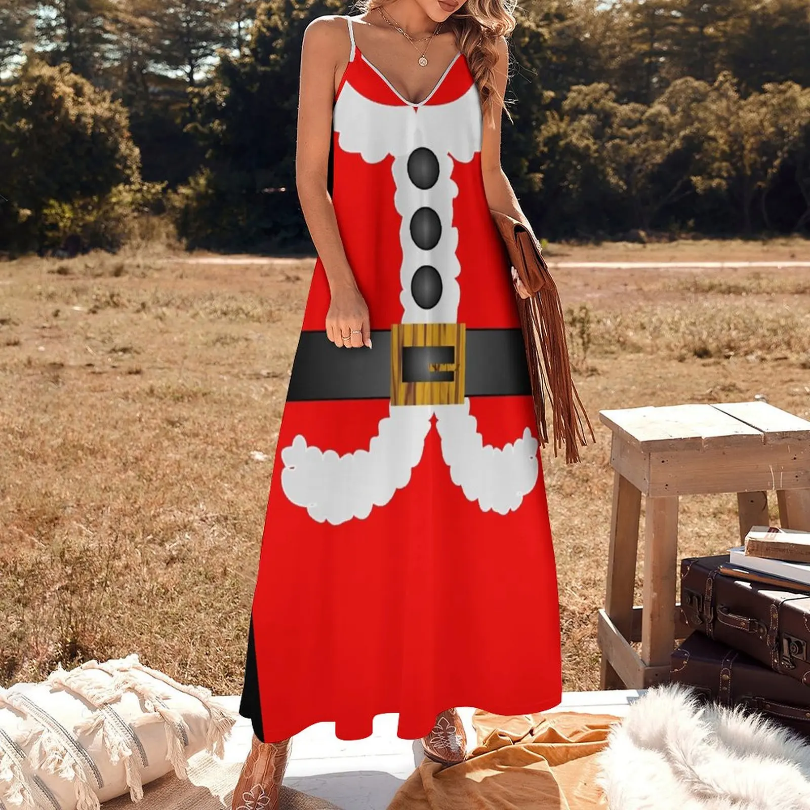 ugliest Kawaii merry christmas cute Santa Claus Sleeveless Long Dress dresses for women 2025 prom dress 2025 Dress