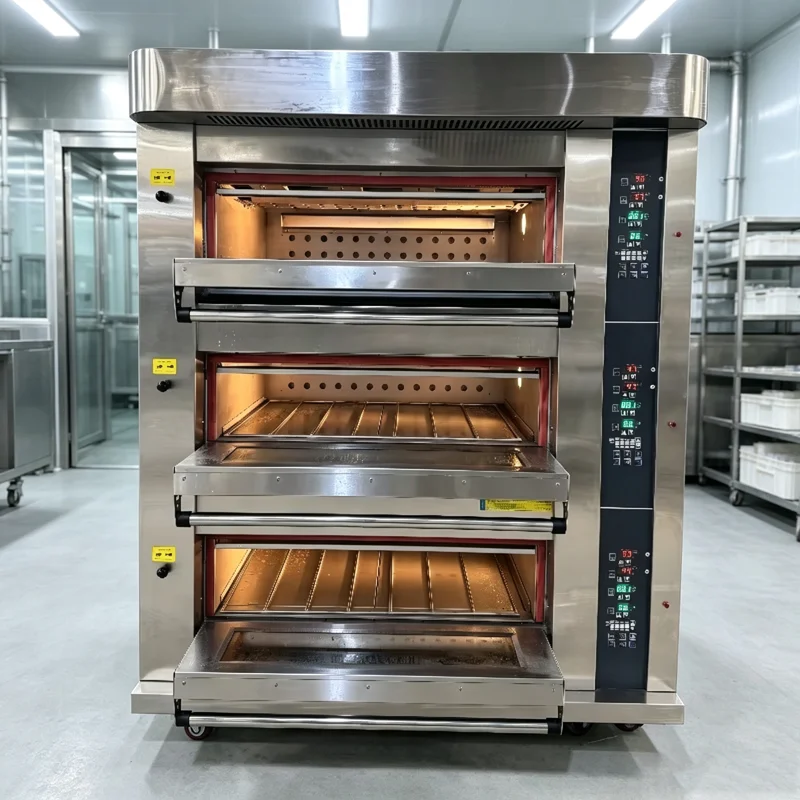 Stone Deck Oven Commercial Pizza Bakery Oven Gas Fired Multi-deck Baking Equipment for Bread Artisan Pastry Custom