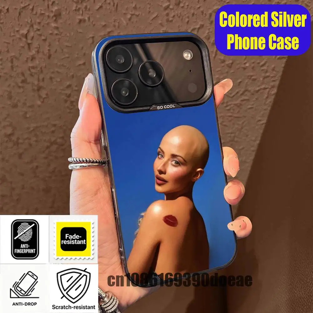 

For iPhone 15,12,11,14,13,16,17,E,Max,Plus,Air,Pro,Mini Custom Color Silver Cover S-Sabrina C-Carpenter Phone Case