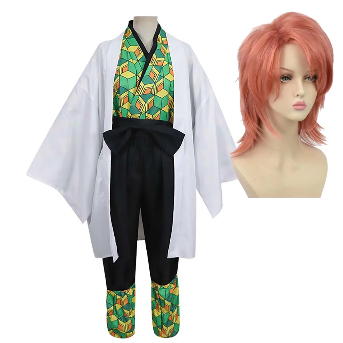 

Мужской реквизит для ролевых игр на Хэллоуин, аниме, косплей, костюм убийцы демонов, сабито или парик