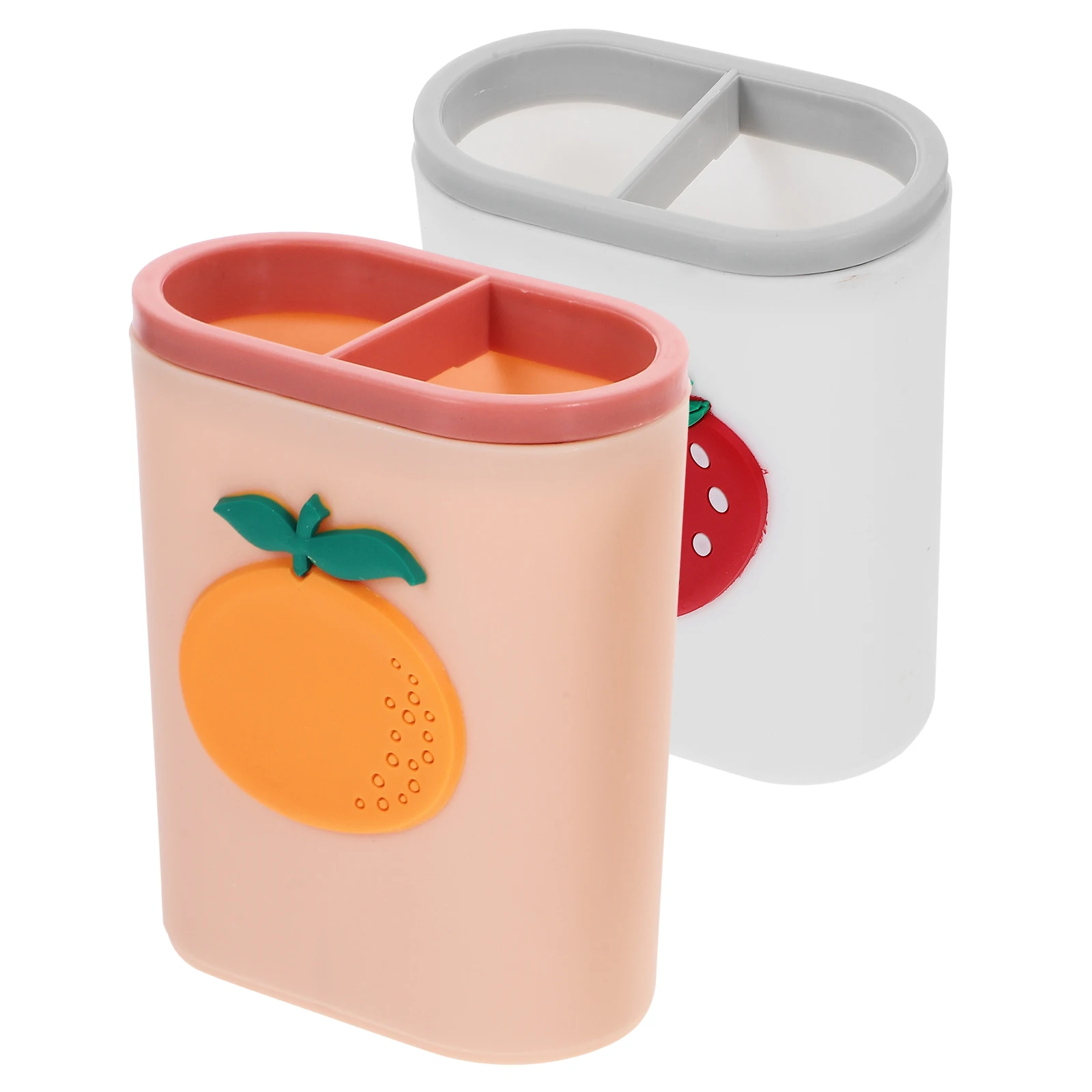 

2pcs Pen Holder Pencil Makeup Brush Storage Organizer Desk Accessories Office Desktop Holder Large Capacity Fresh Color Rounded