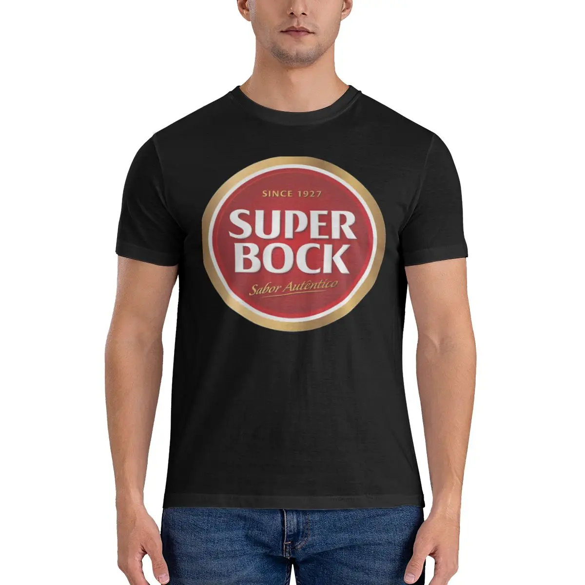 Since 1927 T-Shirt Men Super Bock Stout Casual Pure Cotton Tees Round Collar Short Sleeve T Shirts Summer Clothes