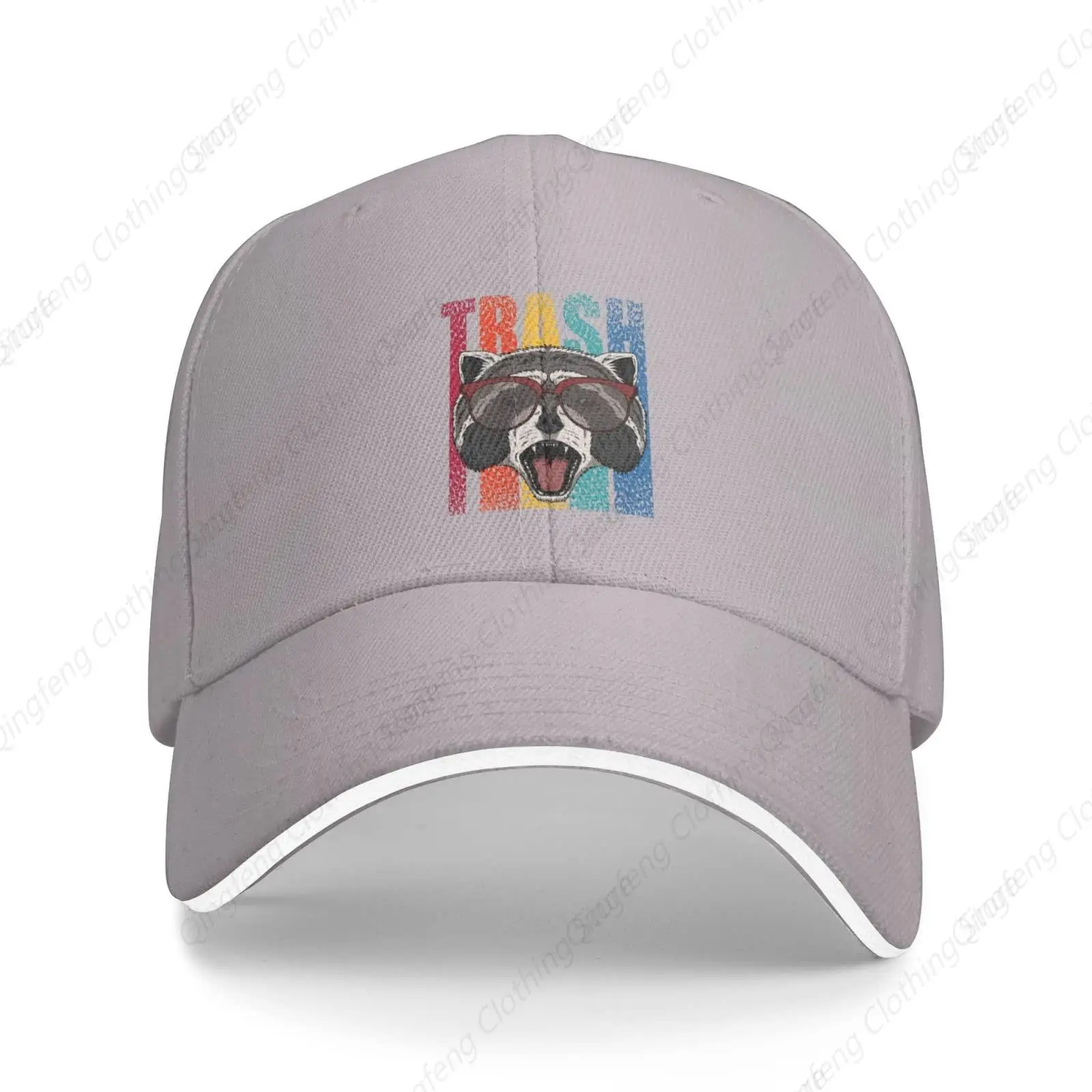 Raccoon Trash Baseball Cap for Men Women Sports Duck Tongue Hat Adjustable Casquette Gray