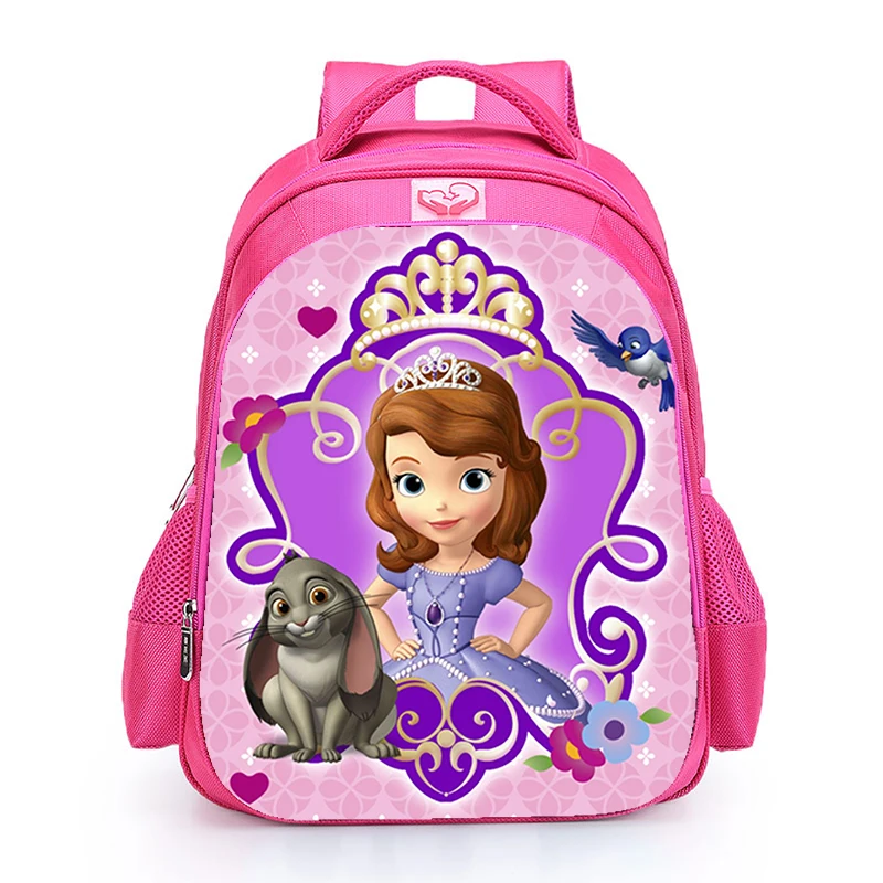 

16 inch Disney Sofia Children School Bags Orthopedic Backpack Kids School Boys Girls Mochila Infantil Cartoon Bags