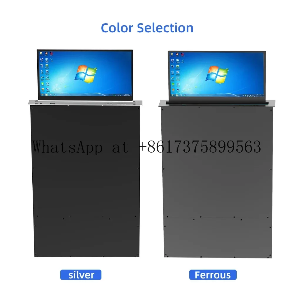 Lab Furniture 18.5 Inch Motorized LCD Lift for Conference Room Cus tom Sizes 15.6 17.3 21.5 Inch Available Laboratory Meeting
