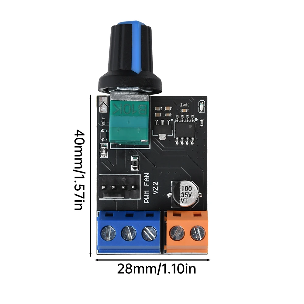DC 12V 3 fili 4 fili Motore Governatore continuo PWM Regolatore di velocità del motore Modulo di azionamento dell'interruttore di controllo della velocità del motore