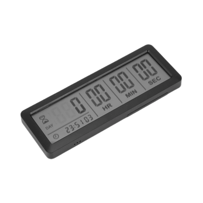 Big Digital Countdown Days Timer Clock - 999 Days Count Down Clock Timer for Graduation Lab Kitchen (Black)