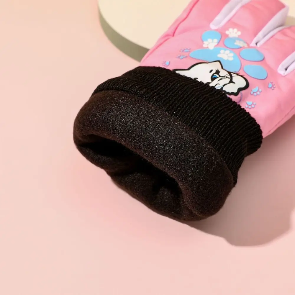 Waterproof Children Winter Ski Gloves Finger Warmer Anti-slip Thicken Mittens 5-10 Years Old Snow Snowboard Kids Glove