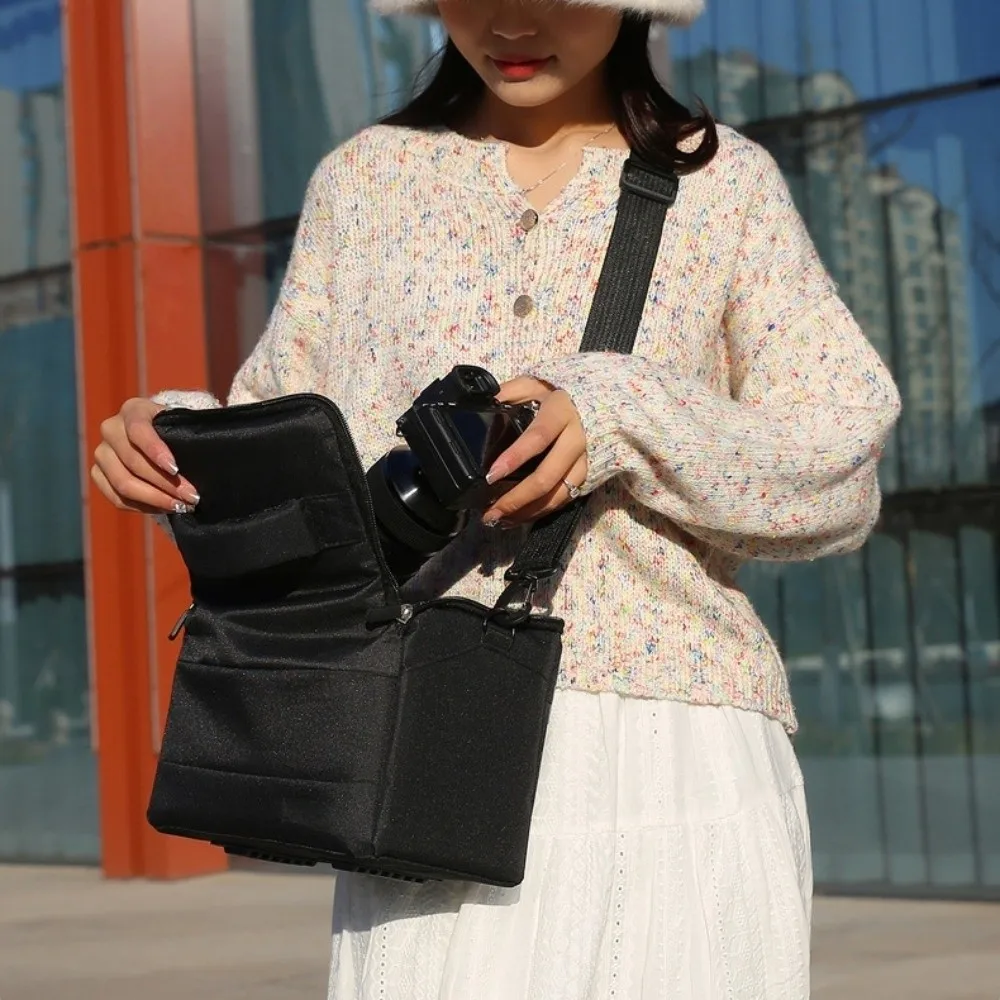 

Multi-functional Digital DSLR Camera Bag Waterproof Padded Dividers Camera Storage Bag Wear Resistant Durable Camera Lens Pouch