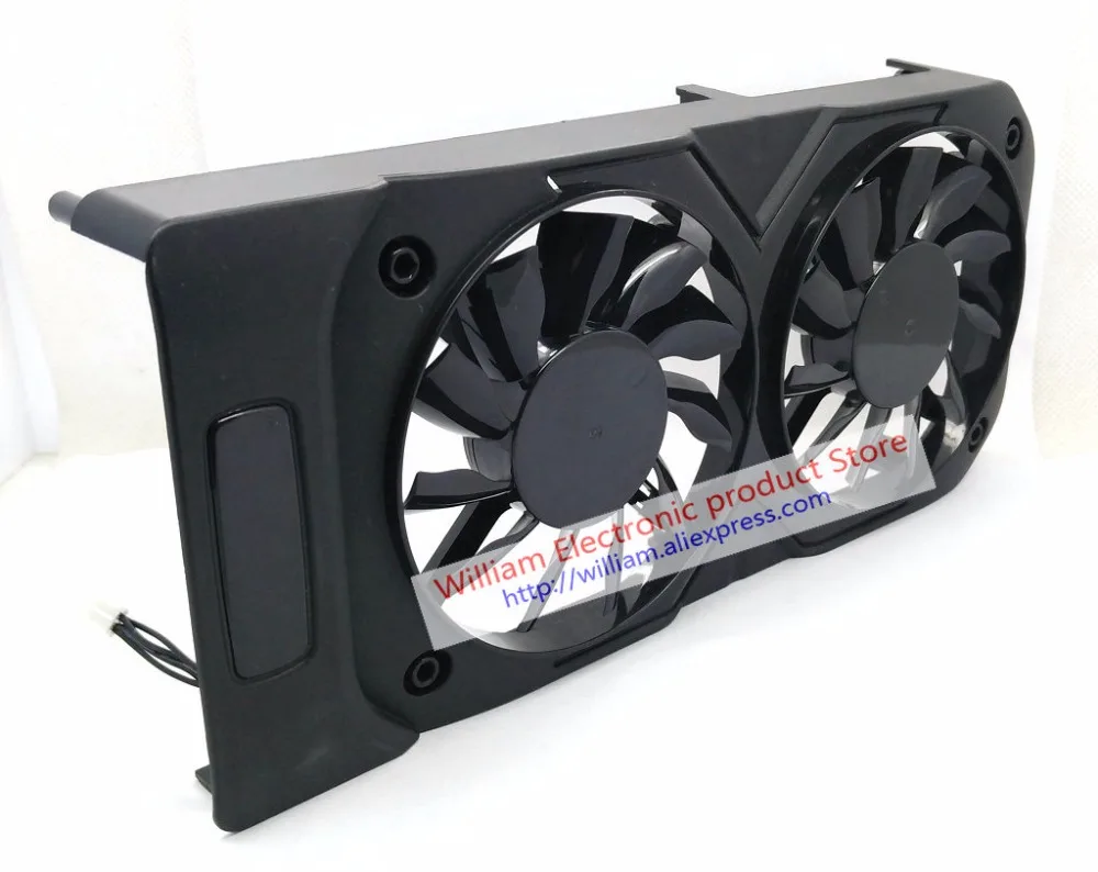 Original FD8015H12S DC12V 0.32A for palit geforce gtx 1050 ti dual Graphics card cooling fan 1set (shell + 2pcs)