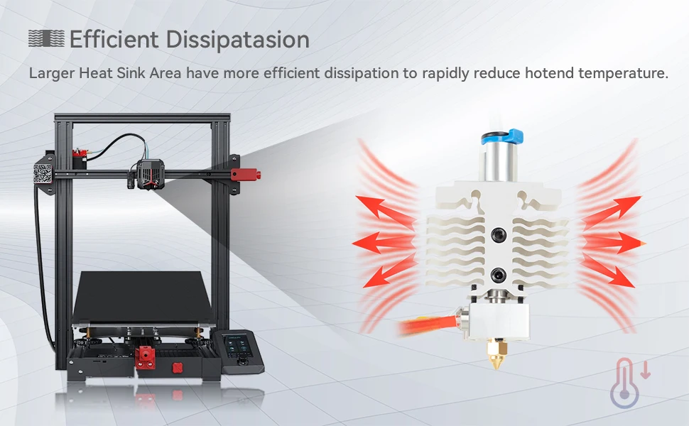 Creality Original Ender 3 Komplett Montiertes Hotend-Set, Vollständig Montiertes Hotend mit Metallgehäuse für Ender 3 / Ender 3S / Ender 3 Pro – Detail 8