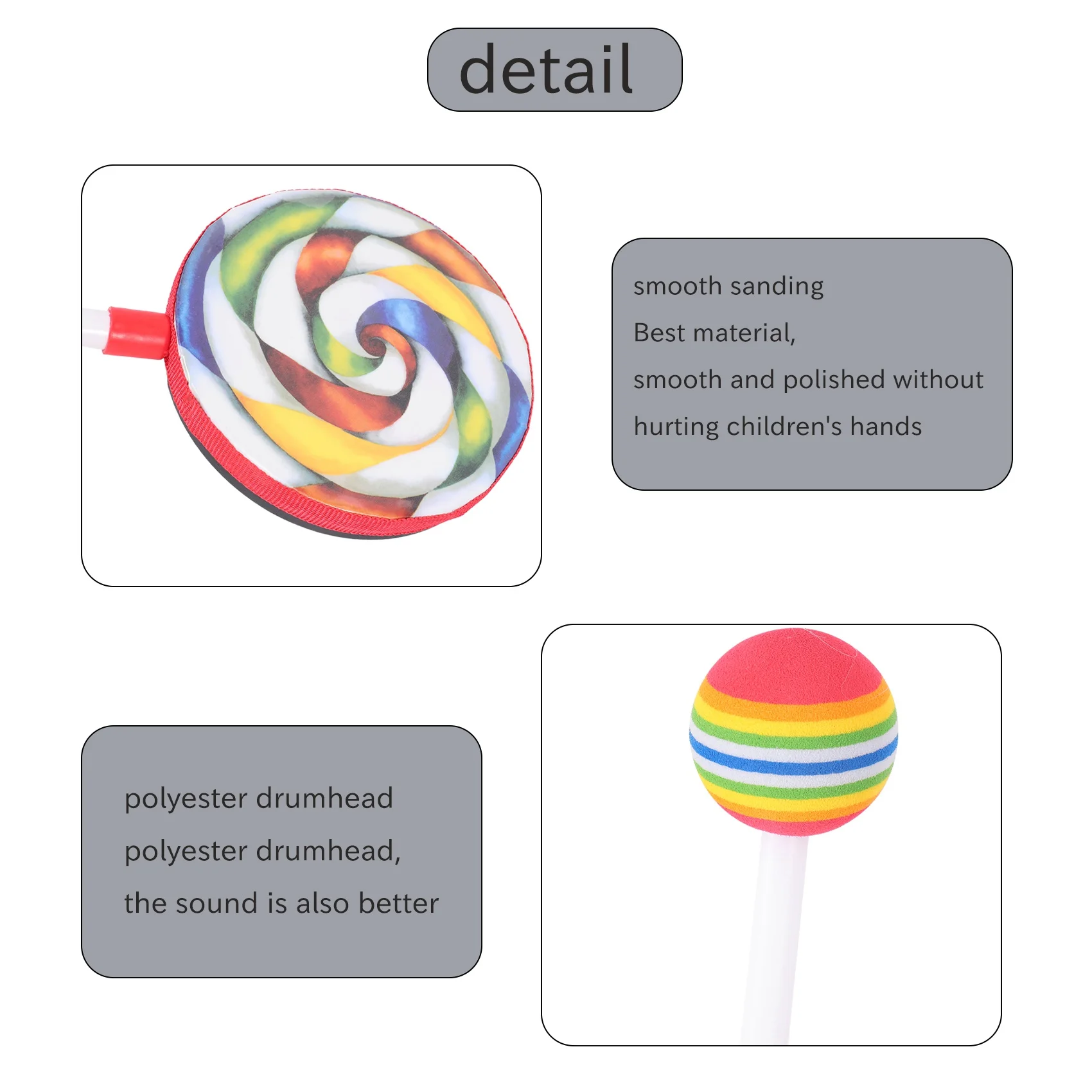 طبلة تامبورين كيدز الإيقاعية، 6 بوصة